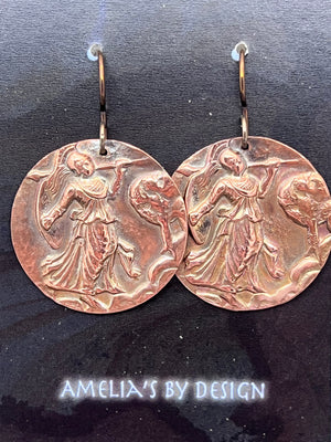 Athena in battle earrings