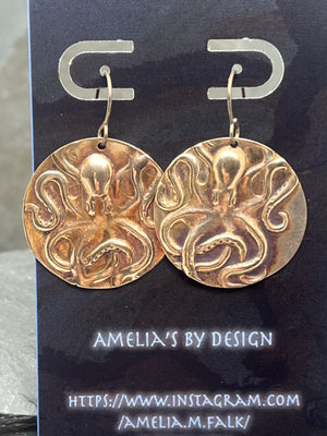 Octopus (vertical) earrings