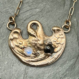 Swan Yin Yang Necklace