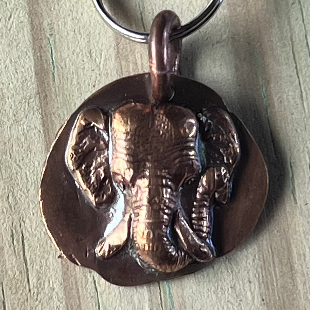 Copper Penny Charm - Lucky Elephant