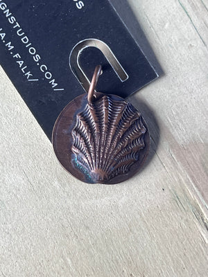 Copper Penny Charm - Shell