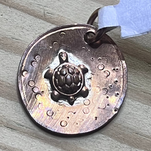 Copper Penny Charm - Tiny Turtle