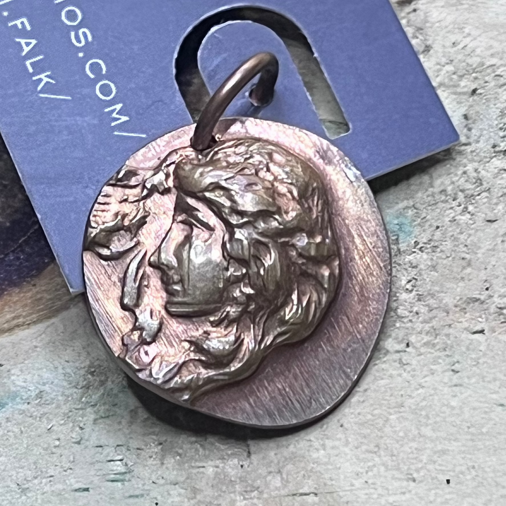 Copper Penny Charm - lily