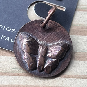 Copper Penny Charm - Simple Butterfly