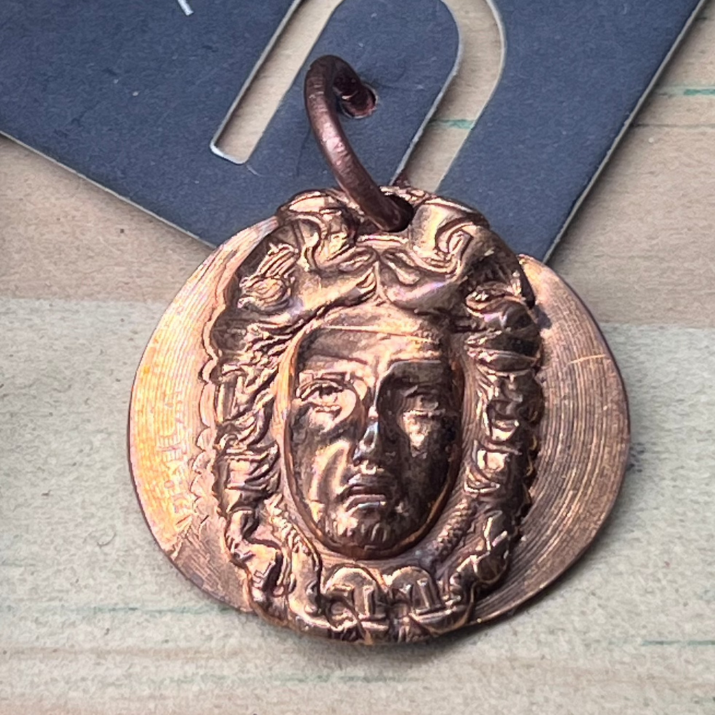 Copper Penny Charm - Medusa