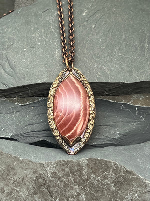 Rhodochrosite pendant