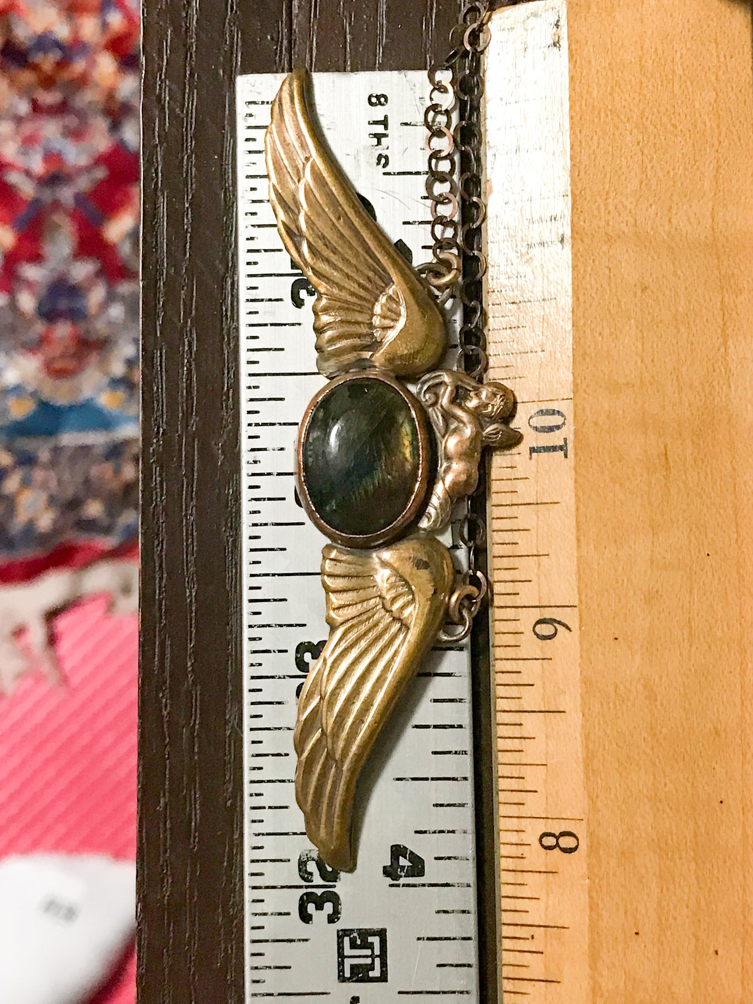 Labrodorite cherub wings Pendant