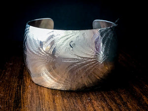 Synclastic Cuff Bracelet - Fans in Nickel Silver