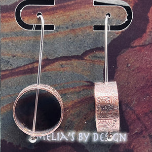 Copper pipe earrings-line design