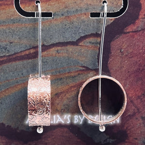 Copper pipe earrings- twigs