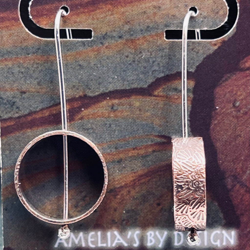Copper pipe earrings -fans